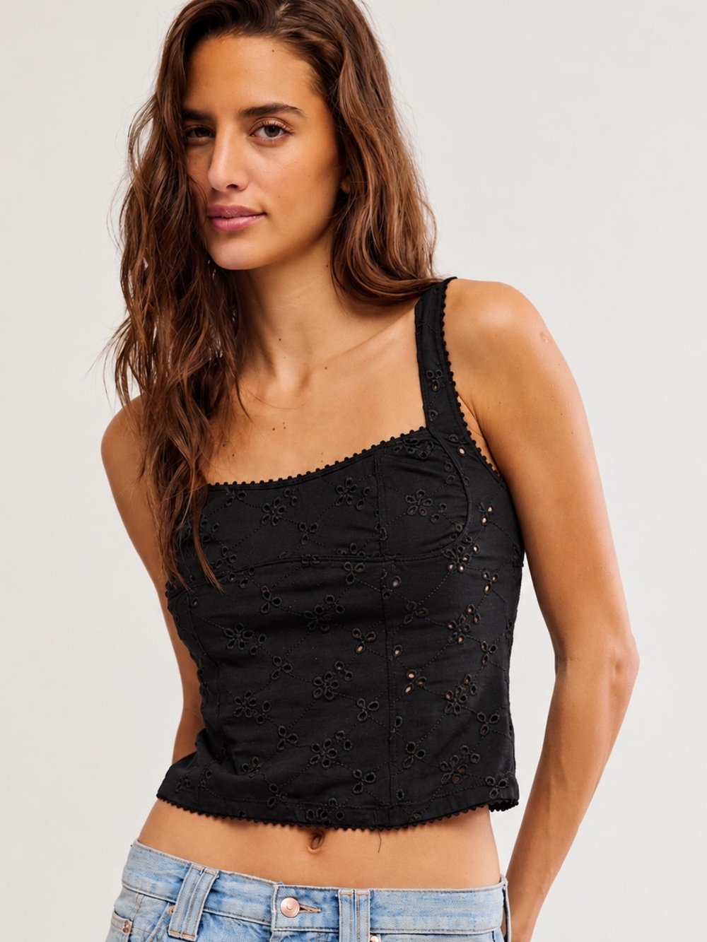 Free People Full Bloom Eyelet Cami NWT Size XS Intimately Tank Top FP